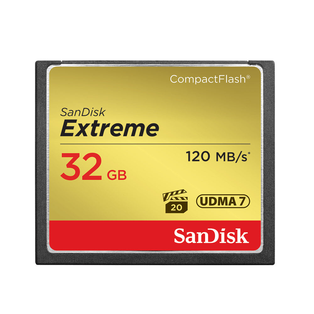 SanDisk 32GB Extreme Compact Flash Memory Card - 120MB/s