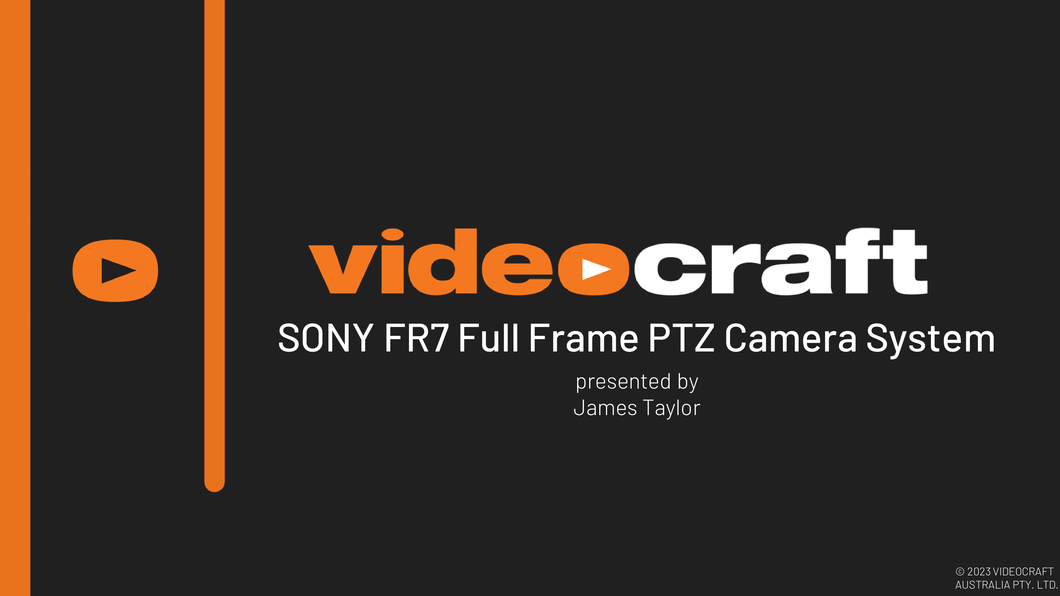 Sony FR7 Cinema Line Full Frame E-Mount PTZ Camera Slide Deck